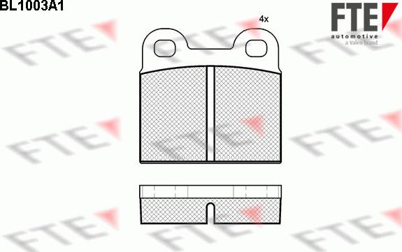 FTE BL1003A1 - Kit pastiglie freno, Freno a disco www.autoricambit.com