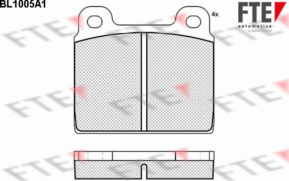 FTE 9010001 - Kit pastiglie freno, Freno a disco www.autoricambit.com