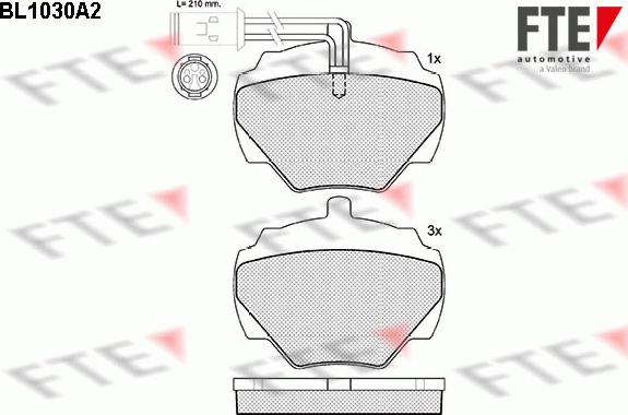 FTE 9010012 - Kit pastiglie freno, Freno a disco www.autoricambit.com