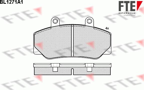 FTE BL1271A1 - Kit pastiglie freno, Freno a disco www.autoricambit.com