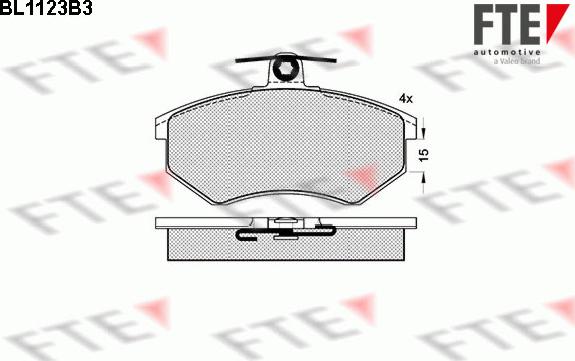 FTE BL1123B3 - Kit pastiglie freno, Freno a disco www.autoricambit.com