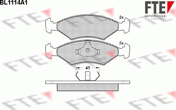 FTE 9010030 - Kit pastiglie freno, Freno a disco www.autoricambit.com