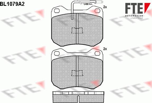 FTE 9010025 - Kit pastiglie freno, Freno a disco www.autoricambit.com