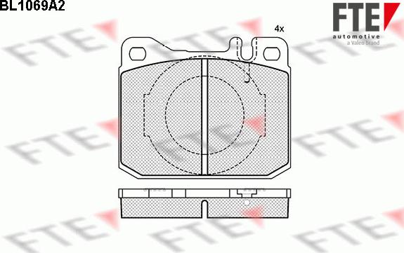 FTE 9010022 - Kit pastiglie freno, Freno a disco www.autoricambit.com