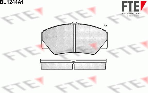 FTE 9010070 - Kit pastiglie freno, Freno a disco www.autoricambit.com