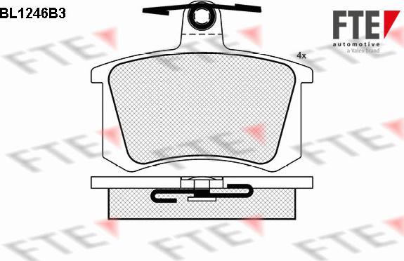 FTE BL1246B3 - Kit pastiglie freno, Freno a disco www.autoricambit.com