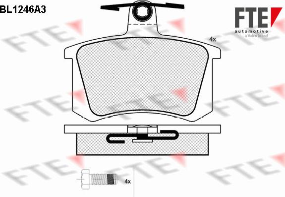 FTE 9010072 - Kit pastiglie freno, Freno a disco www.autoricambit.com