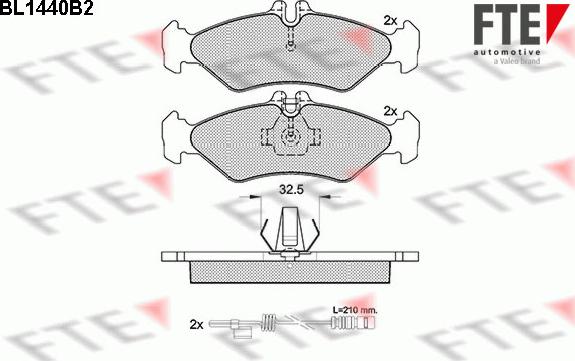 FTE 9010191 - Kit pastiglie freno, Freno a disco www.autoricambit.com