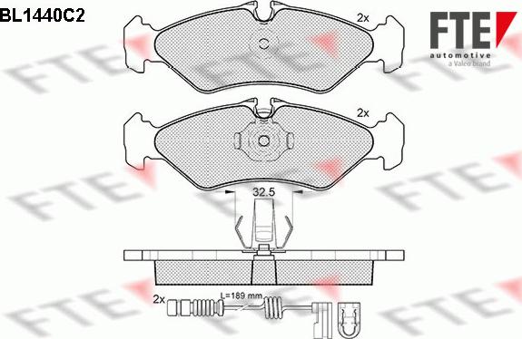 FTE 9010192 - Kit pastiglie freno, Freno a disco www.autoricambit.com