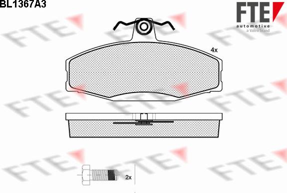 FTE 9010144 - Kit pastiglie freno, Freno a disco www.autoricambit.com