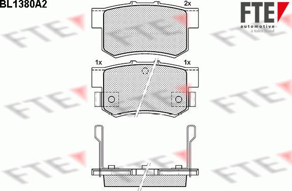 FTE BL1380A2 - Kit pastiglie freno, Freno a disco www.autoricambit.com