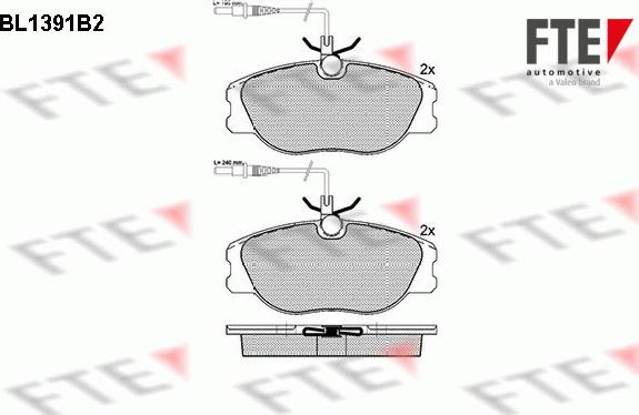 FTE 9010166 - Kit pastiglie freno, Freno a disco www.autoricambit.com