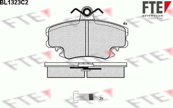 FTE BL1323C2 - Kit pastiglie freno, Freno a disco www.autoricambit.com