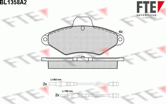 FTE 9010138 - Kit pastiglie freno, Freno a disco www.autoricambit.com