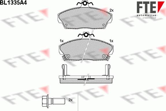 FTE 9010124 - Kit pastiglie freno, Freno a disco www.autoricambit.com