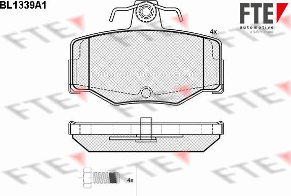 FTE 9010128 - Kit pastiglie freno, Freno a disco www.autoricambit.com