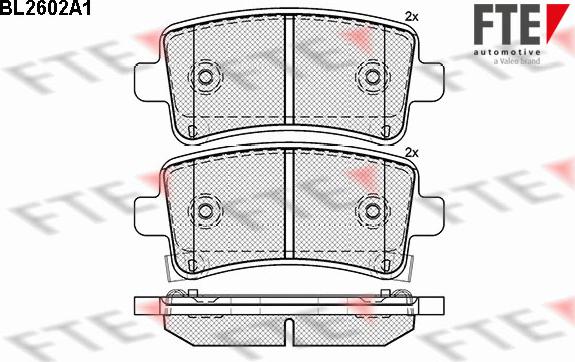 FTE BL2602A1 - Kit pastiglie freno, Freno a disco www.autoricambit.com