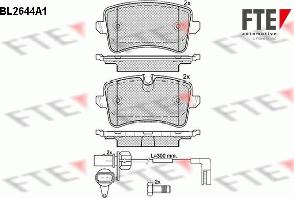 FTE BL2644A1 - Kit pastiglie freno, Freno a disco www.autoricambit.com