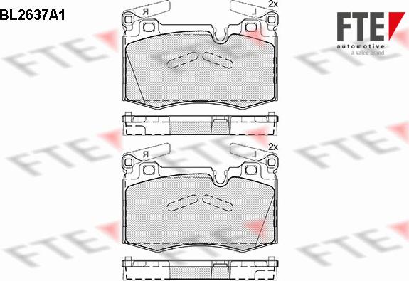 FTE BL2637A1 - Kit pastiglie freno, Freno a disco www.autoricambit.com