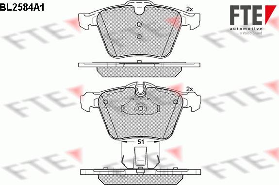 FTE 9010835 - Kit pastiglie freno, Freno a disco www.autoricambit.com