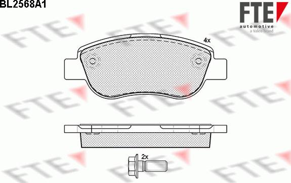 FTE 9010820 - Kit pastiglie freno, Freno a disco www.autoricambit.com