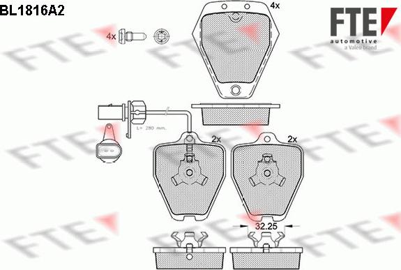 FTE 9010394 - Kit pastiglie freno, Freno a disco www.autoricambit.com