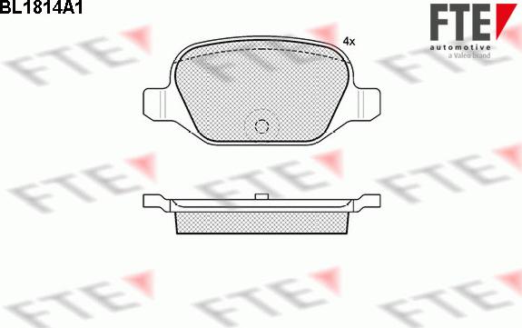 FTE BL1814A1 - Kit pastiglie freno, Freno a disco www.autoricambit.com