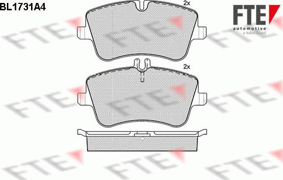 FTE 9010319 - Kit pastiglie freno, Freno a disco www.autoricambit.com