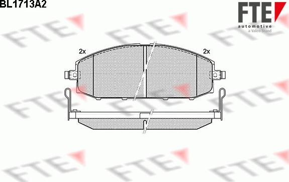 FTE BL1713A2 - Kit pastiglie freno, Freno a disco www.autoricambit.com