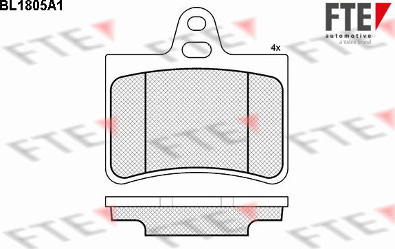 FTE BL1805A1 - Kit pastiglie freno, Freno a disco www.autoricambit.com