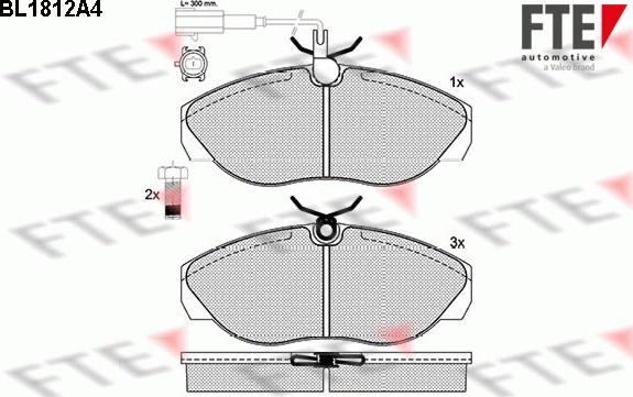 FTE BL1812A4 - Kit pastiglie freno, Freno a disco www.autoricambit.com