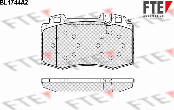 FTE 9010328 - Kit pastiglie freno, Freno a disco www.autoricambit.com