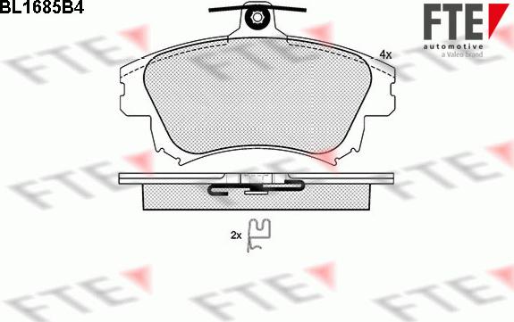 FTE 9010298 - Kit pastiglie freno, Freno a disco www.autoricambit.com