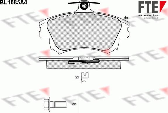 FTE 9010297 - Kit pastiglie freno, Freno a disco www.autoricambit.com