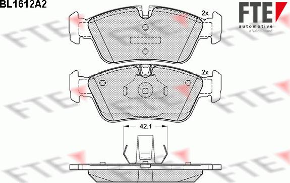 FTE 9010247 - Kit pastiglie freno, Freno a disco www.autoricambit.com