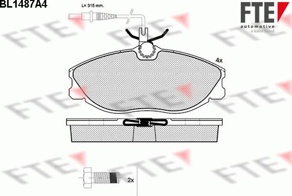 FTE 9010219 - Kit pastiglie freno, Freno a disco www.autoricambit.com