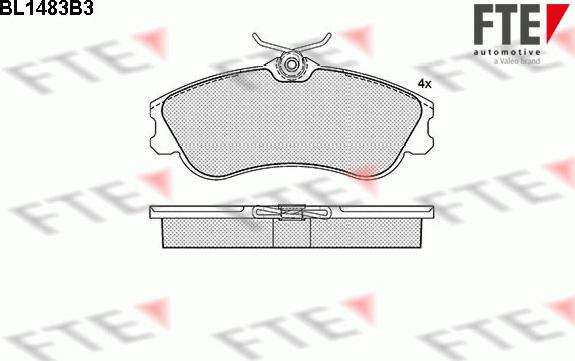 FTE BL1483B3 - Kit pastiglie freno, Freno a disco www.autoricambit.com