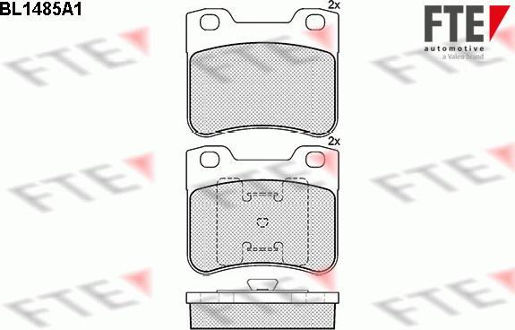 FTE BL1485A1 - Kit pastiglie freno, Freno a disco www.autoricambit.com