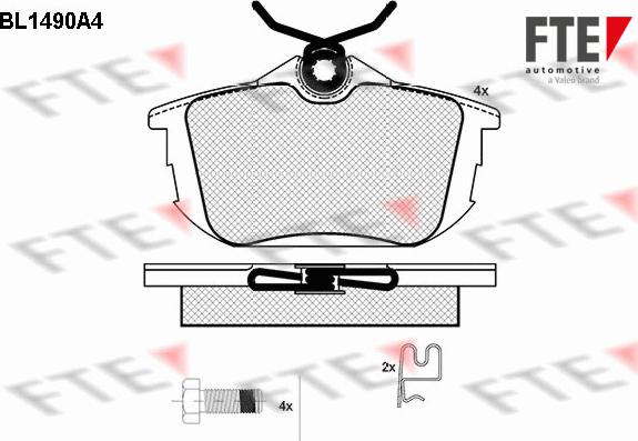 FTE 9010221 - Kit pastiglie freno, Freno a disco www.autoricambit.com