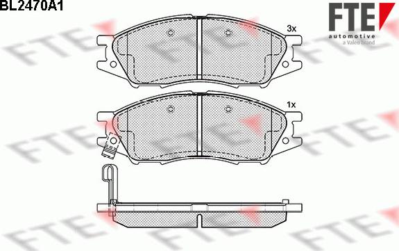 FTE BL2470A1 - Kit pastiglie freno, Freno a disco www.autoricambit.com