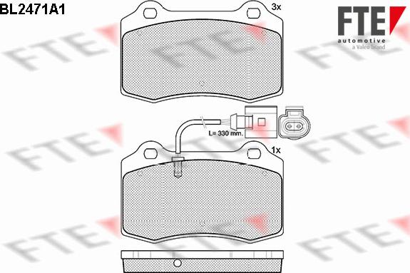 FTE 9010752 - Kit pastiglie freno, Freno a disco www.autoricambit.com