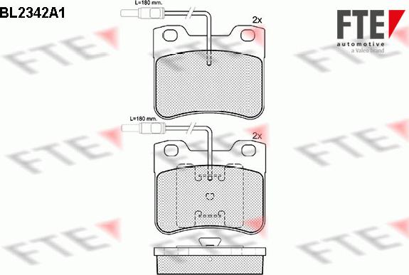 FTE 9010706 - Kit pastiglie freno, Freno a disco www.autoricambit.com