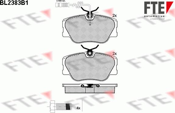 FTE 9010716 - Kit pastiglie freno, Freno a disco www.autoricambit.com