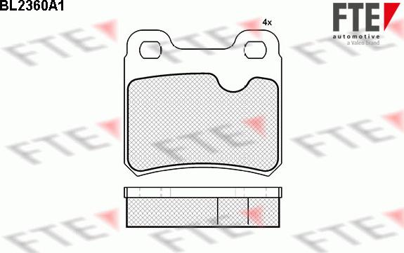 FTE 9010710 - Kit pastiglie freno, Freno a disco www.autoricambit.com