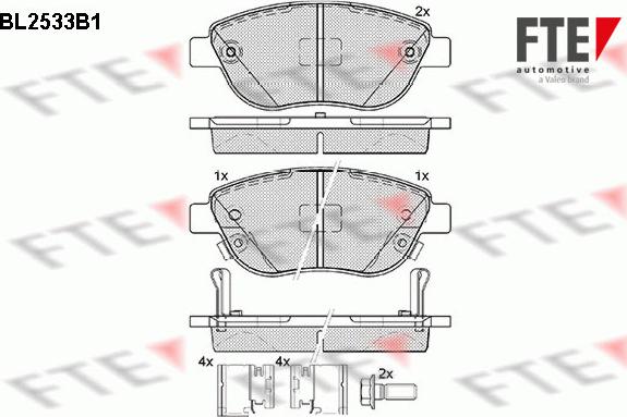 FTE 9010786 - Kit pastiglie freno, Freno a disco www.autoricambit.com