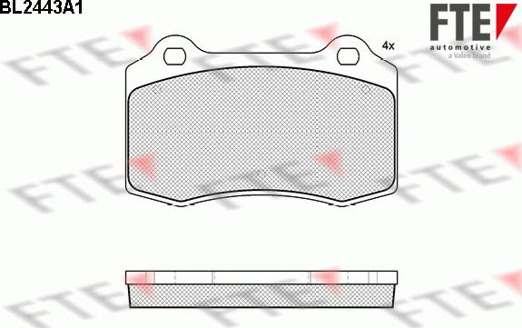 FTE BL2443A1 - Kit pastiglie freno, Freno a disco www.autoricambit.com