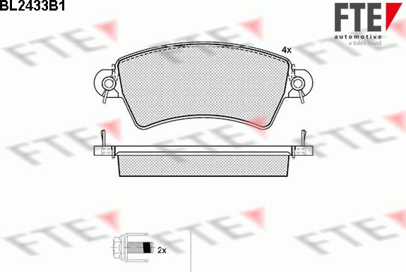 FTE 9010733 - Kit pastiglie freno, Freno a disco www.autoricambit.com