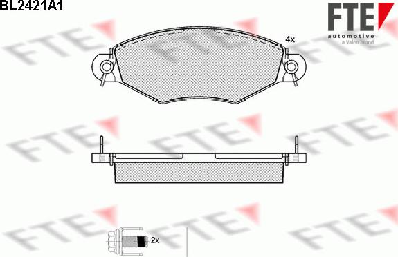 FTE 9010725 - Kit pastiglie freno, Freno a disco www.autoricambit.com