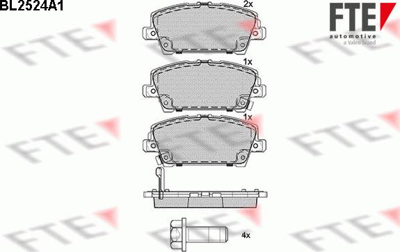 FTE 9010779 - Kit pastiglie freno, Freno a disco www.autoricambit.com