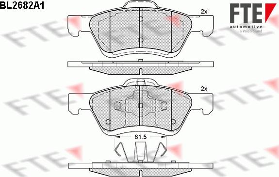 FTE 9011045 - Kit pastiglie freno, Freno a disco www.autoricambit.com